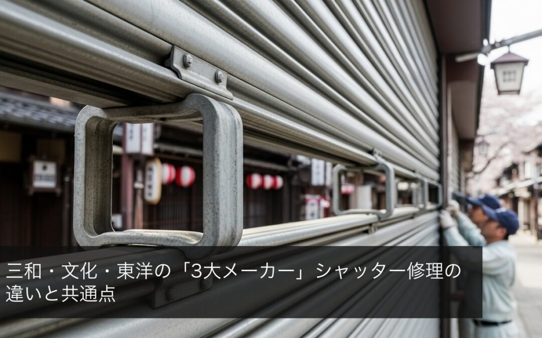 三和・文化・東洋の「3大メーカー」シャッター修理の違いと共通点
